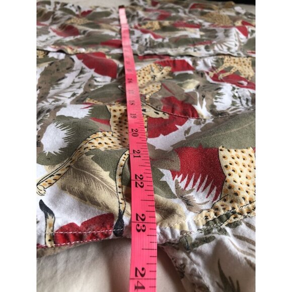 Vintage Zalerno Cat Print Button Up Shirt Mens 40 Animal Print Leopard Artsy - Picture 7 of 8